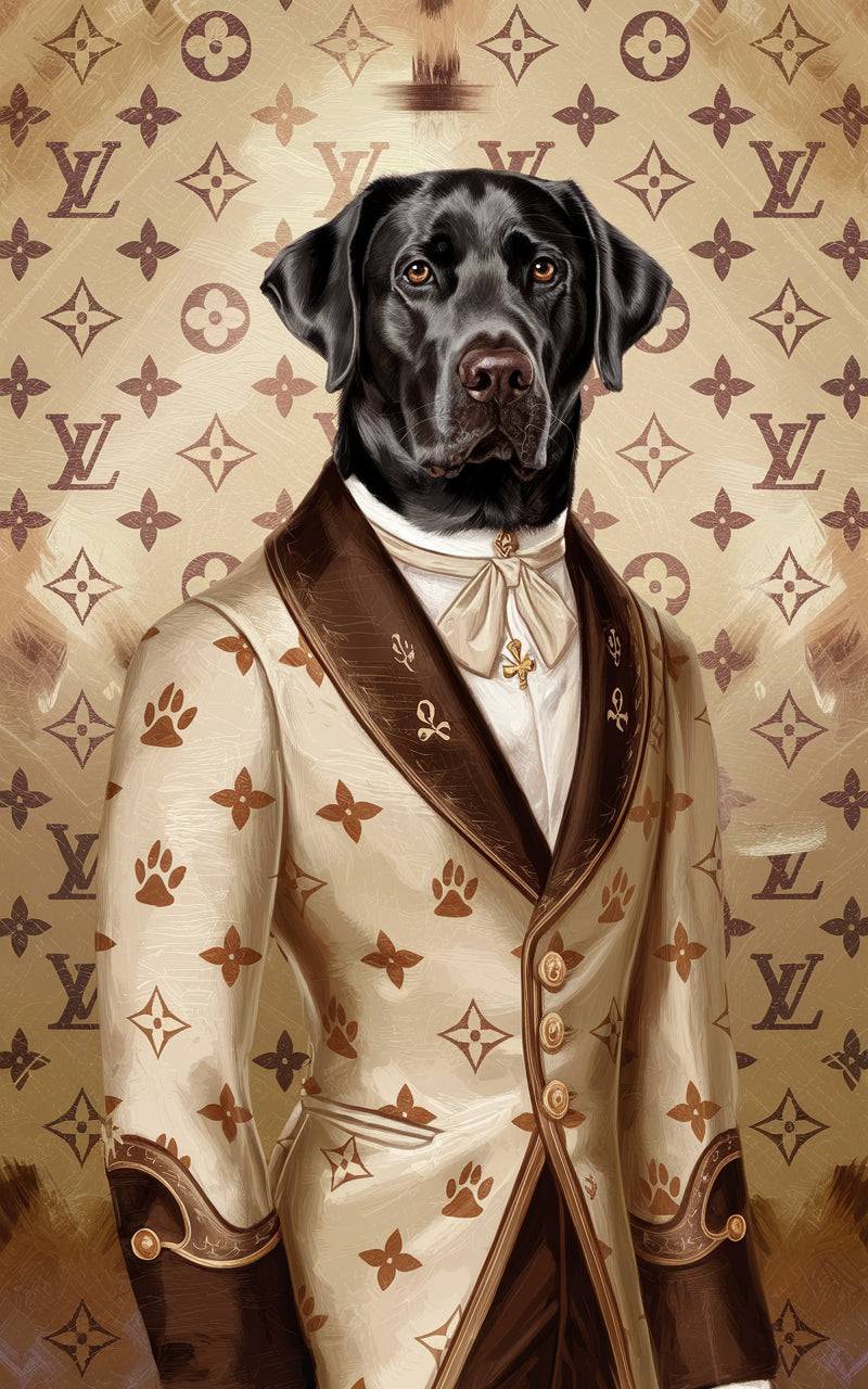 Luxury-Inspired Pet Portrait – 'Louis Pawton' Style – Elegant Digital Art for Your Pet – Delivered in 24-48 Hours!"