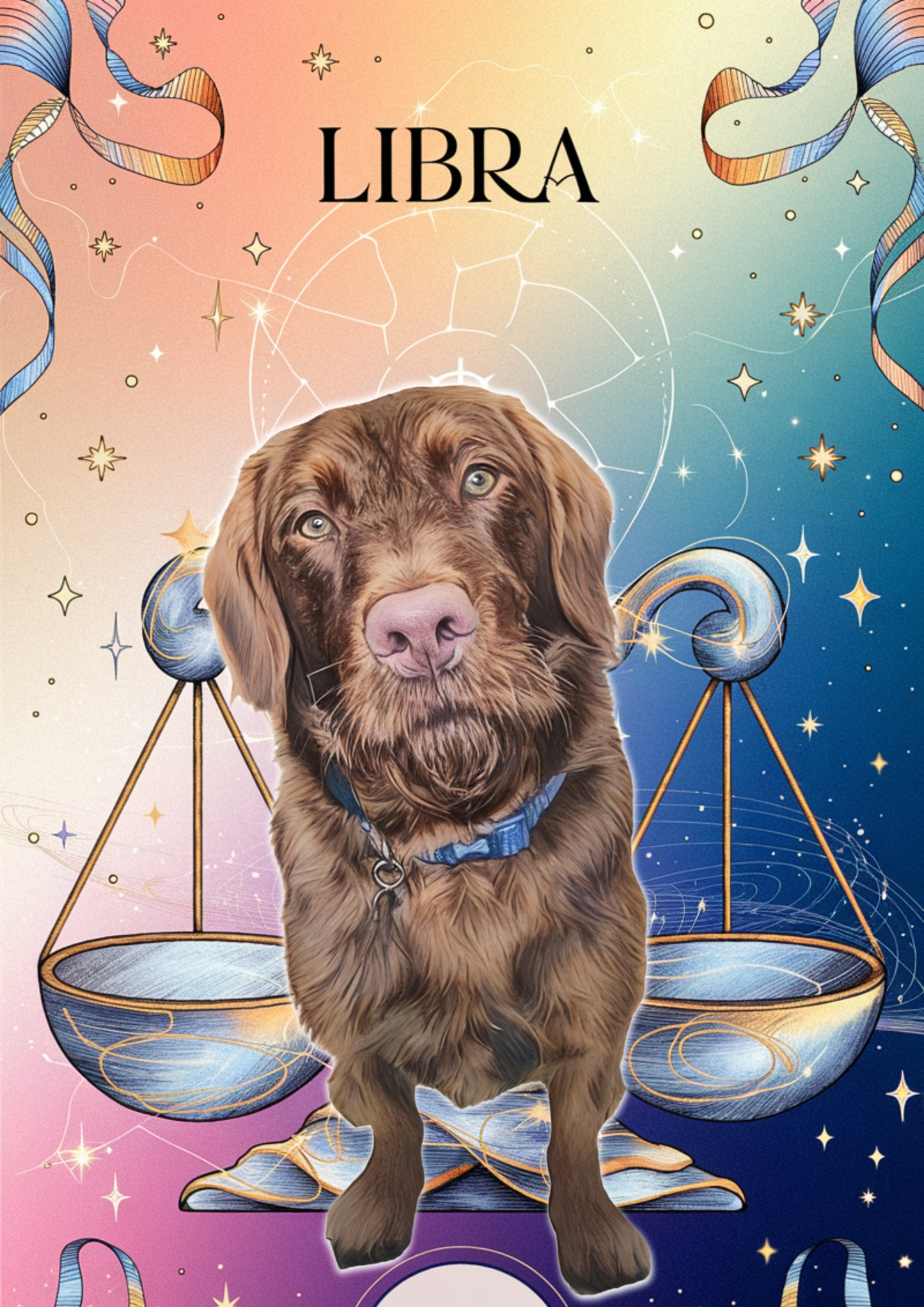 Custom Zodiac-Themed Pet Portrait – £7
