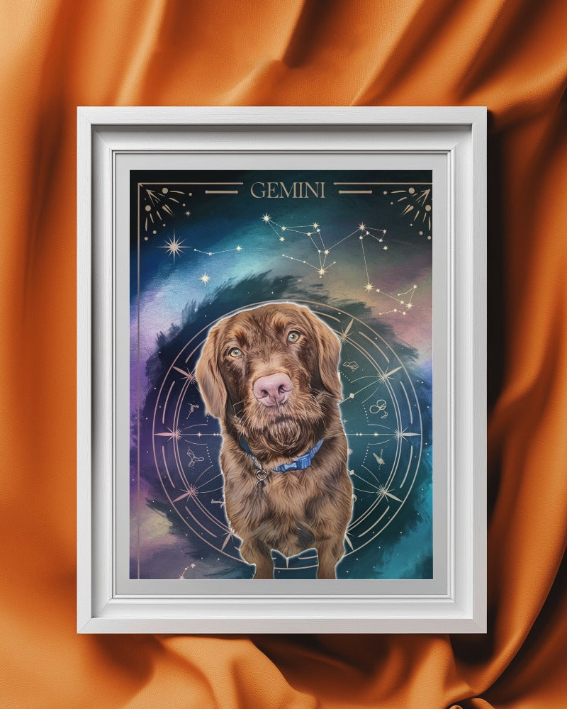 Custom Zodiac-Themed Pet Portrait – £7