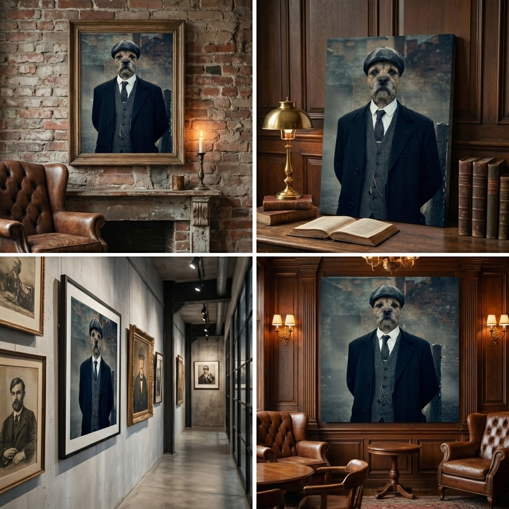 Vintage Gangster Custom Pet Portrait