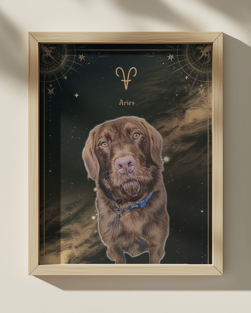 Custom Zodiac-Themed Pet Portrait – £7