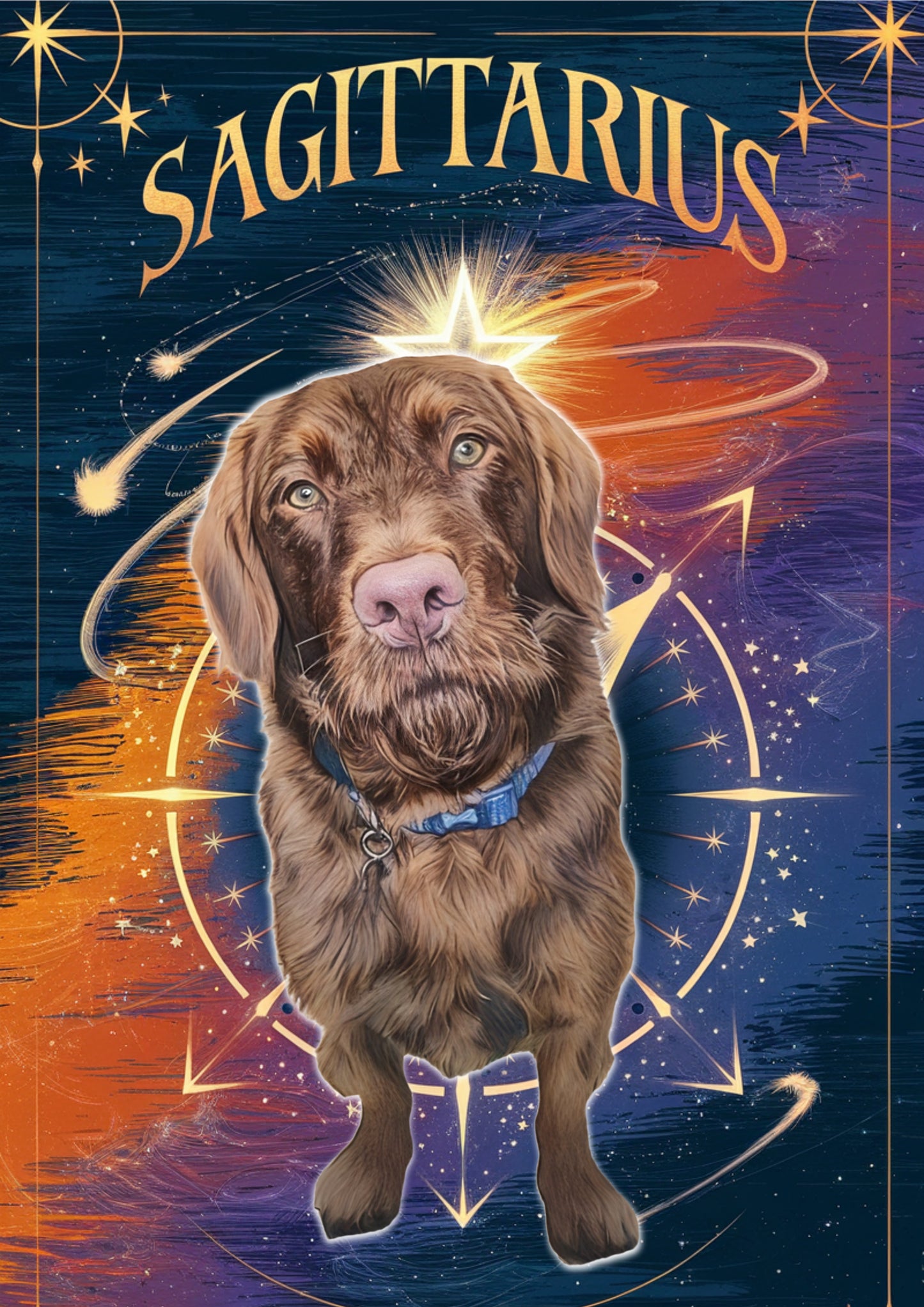 Custom Zodiac-Themed Pet Portrait – £7