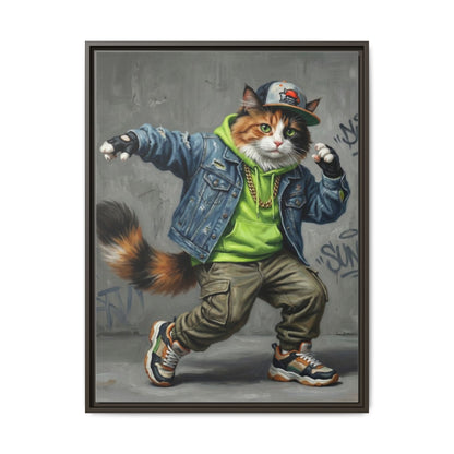 Dancing Cat Canvas Art