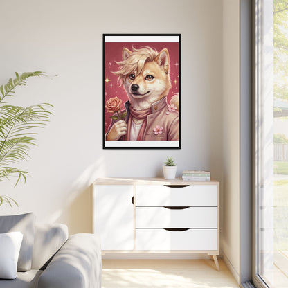 Romantic Shiba Portrait Art Print
