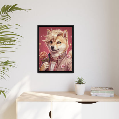 Romantic Shiba Portrait Art Print