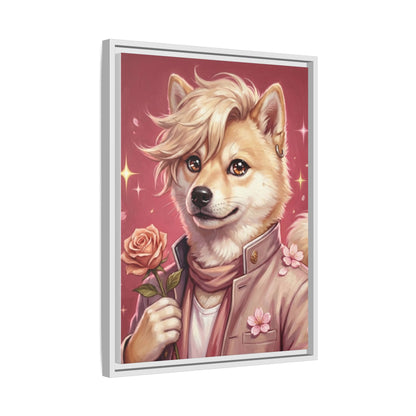 Romantic Shiba Portrait Art Print