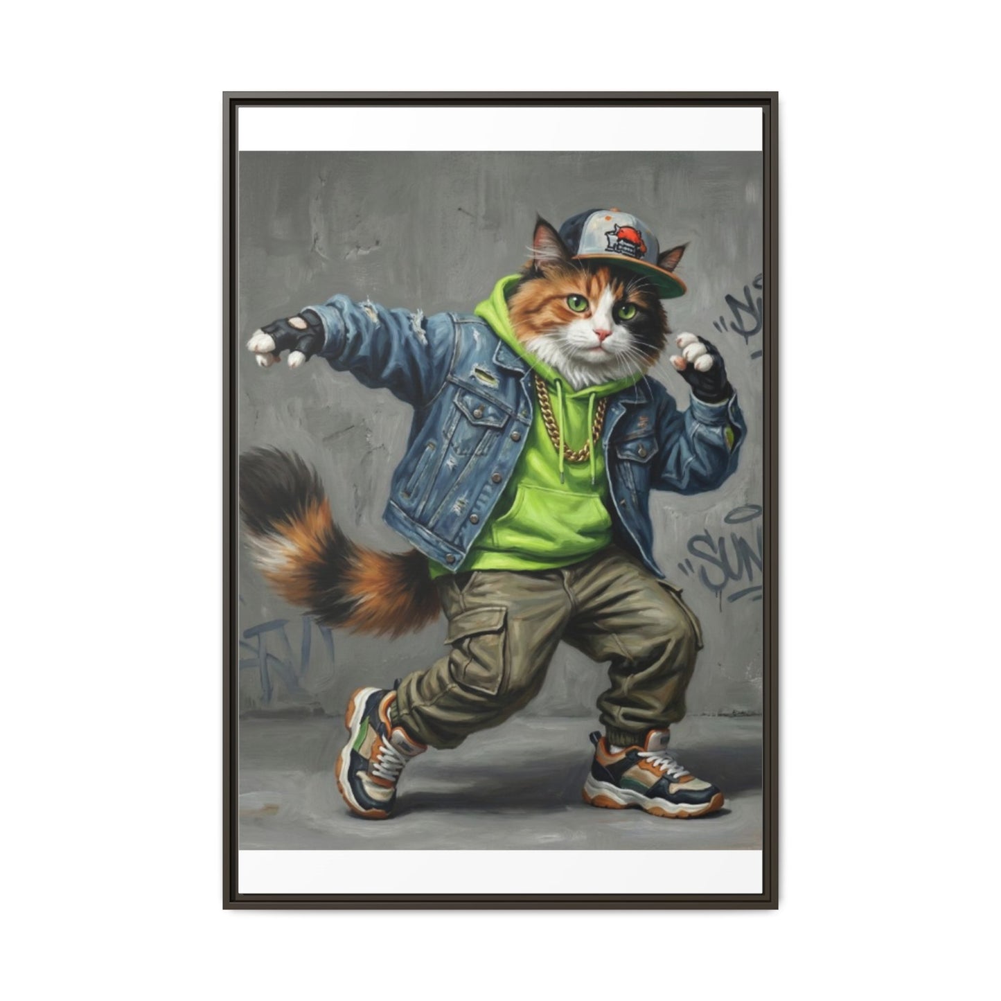 Dancing Cat Canvas Art