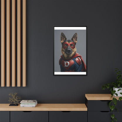 Superhero German Shepherd Dog Art Print