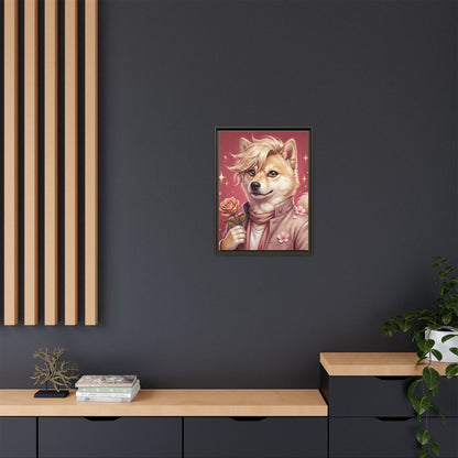 Romantic Shiba Portrait Art Print