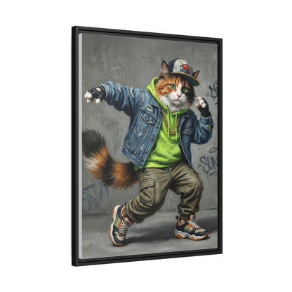 Dancing Cat Canvas Art