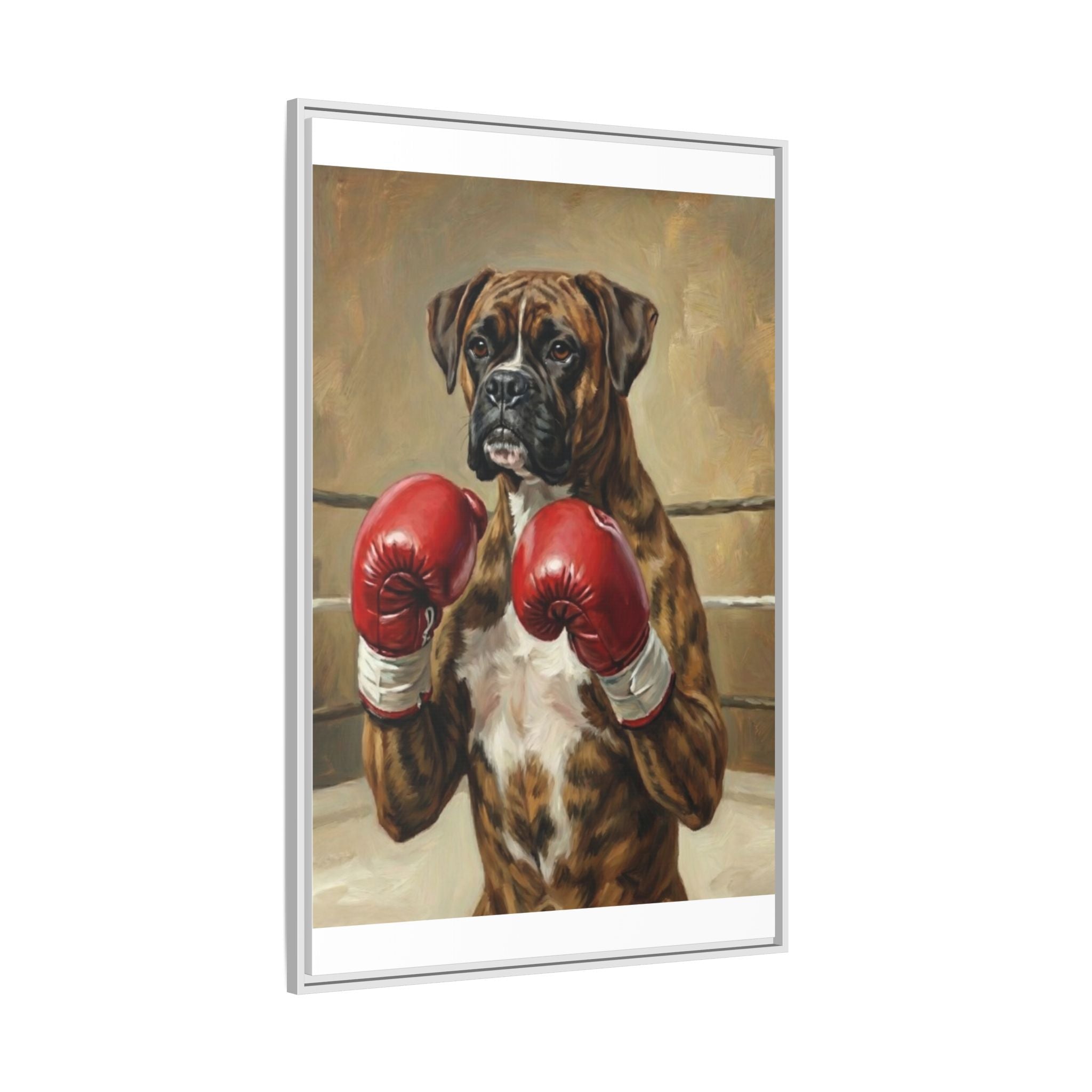 Boxer Dog Canvas Print — Framed Matte Wall Art