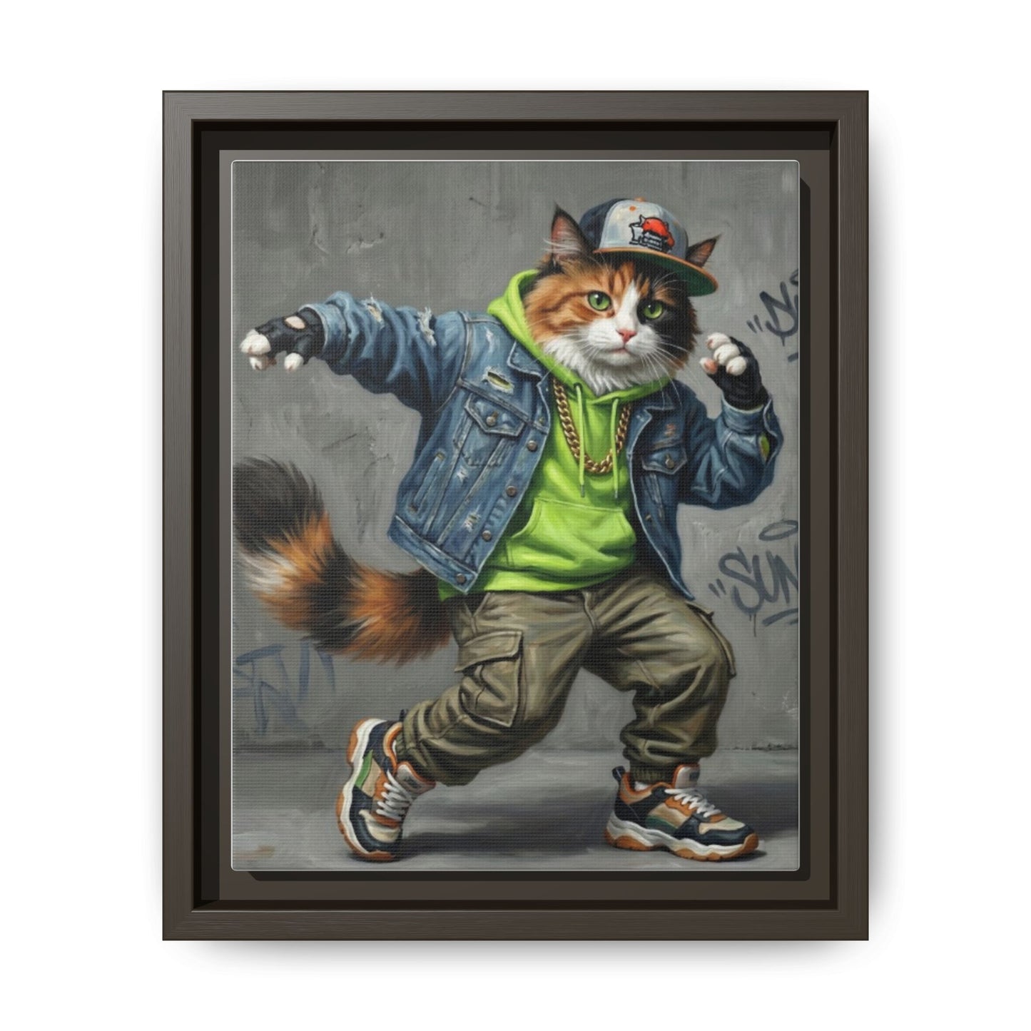 Dancing Cat Canvas Art