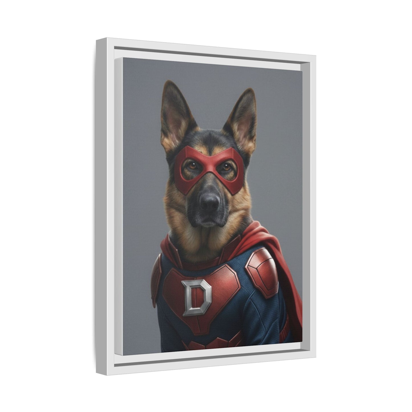 Superhero German Shepherd Dog Art Print