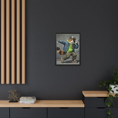 Dancing Cat Canvas Art