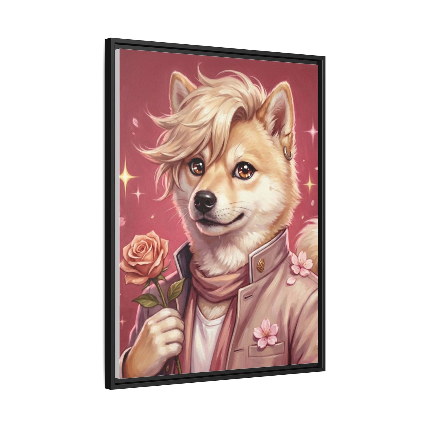 Romantic Shiba Portrait Art Print