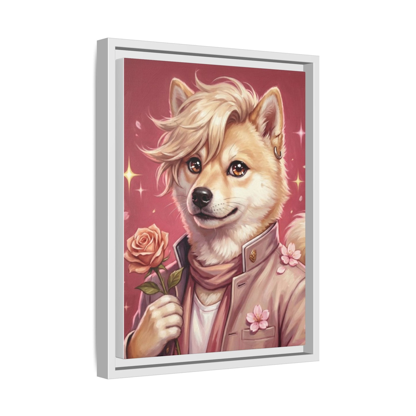 Romantic Shiba Portrait Art Print