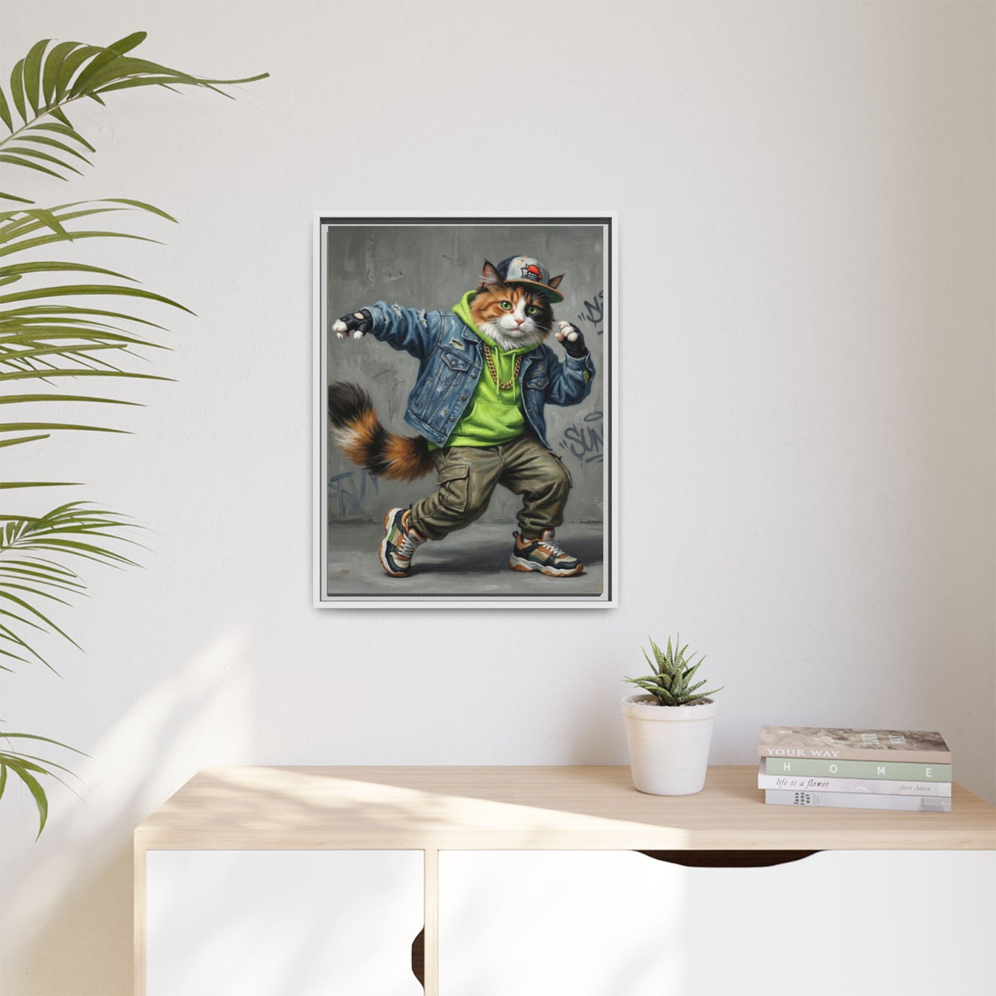 Dancing Cat Canvas Art