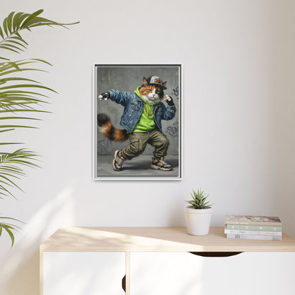 Dancing Cat Canvas Art