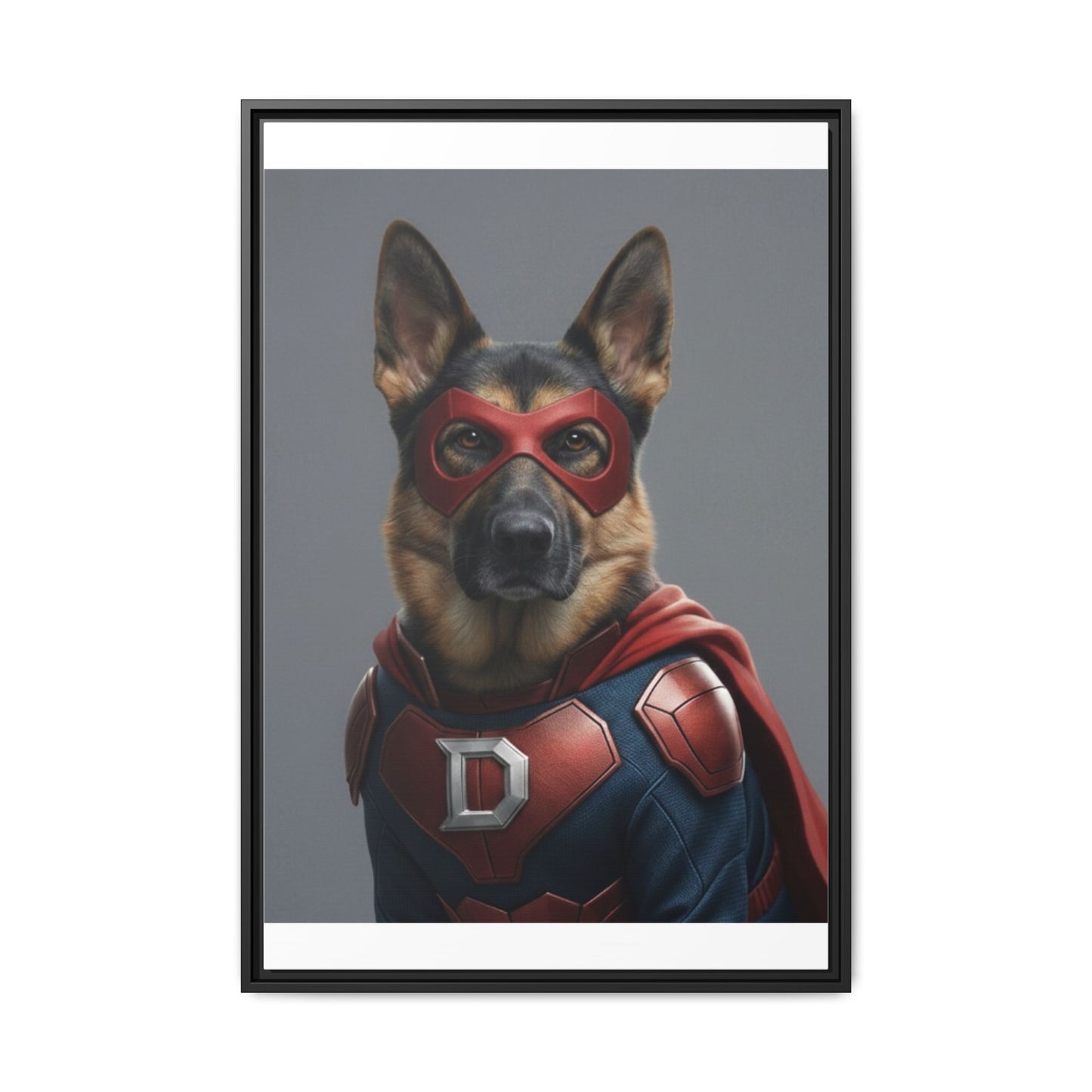 Superhero German Shepherd Dog Art Print