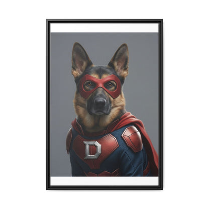 Superhero German Shepherd Dog Art Print