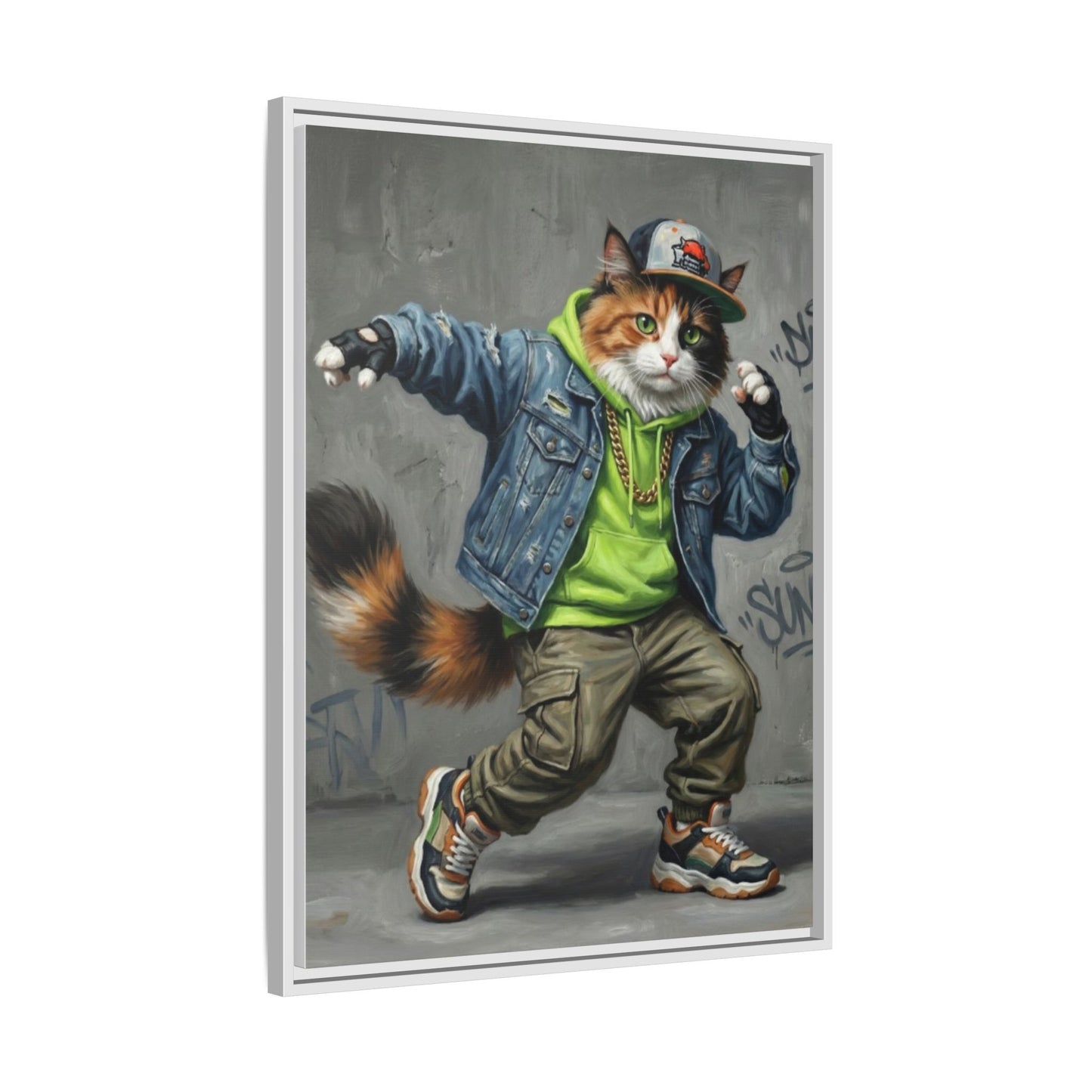 Dancing Cat Canvas Art