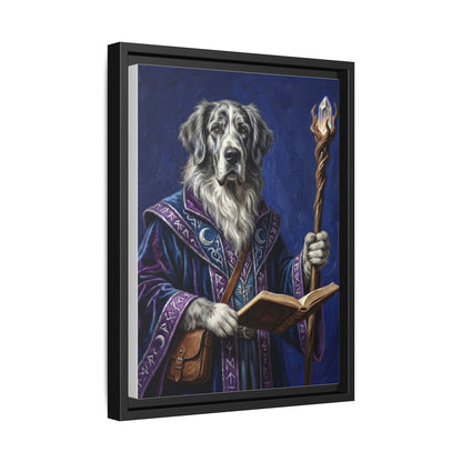 Wizard Dog Framed Canvas Print Mystic Canine Art