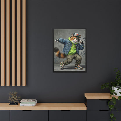 Dancing Cat Canvas Art
