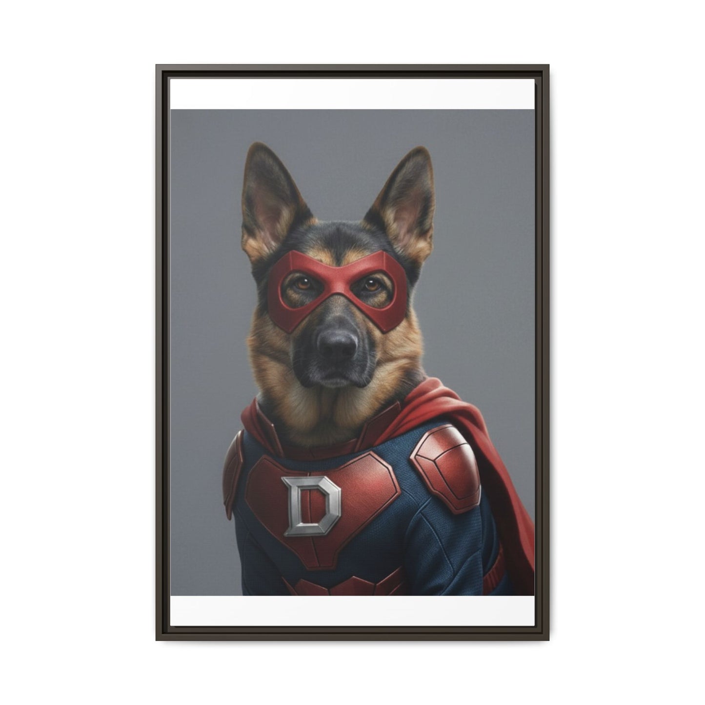 Superhero German Shepherd Dog Art Print