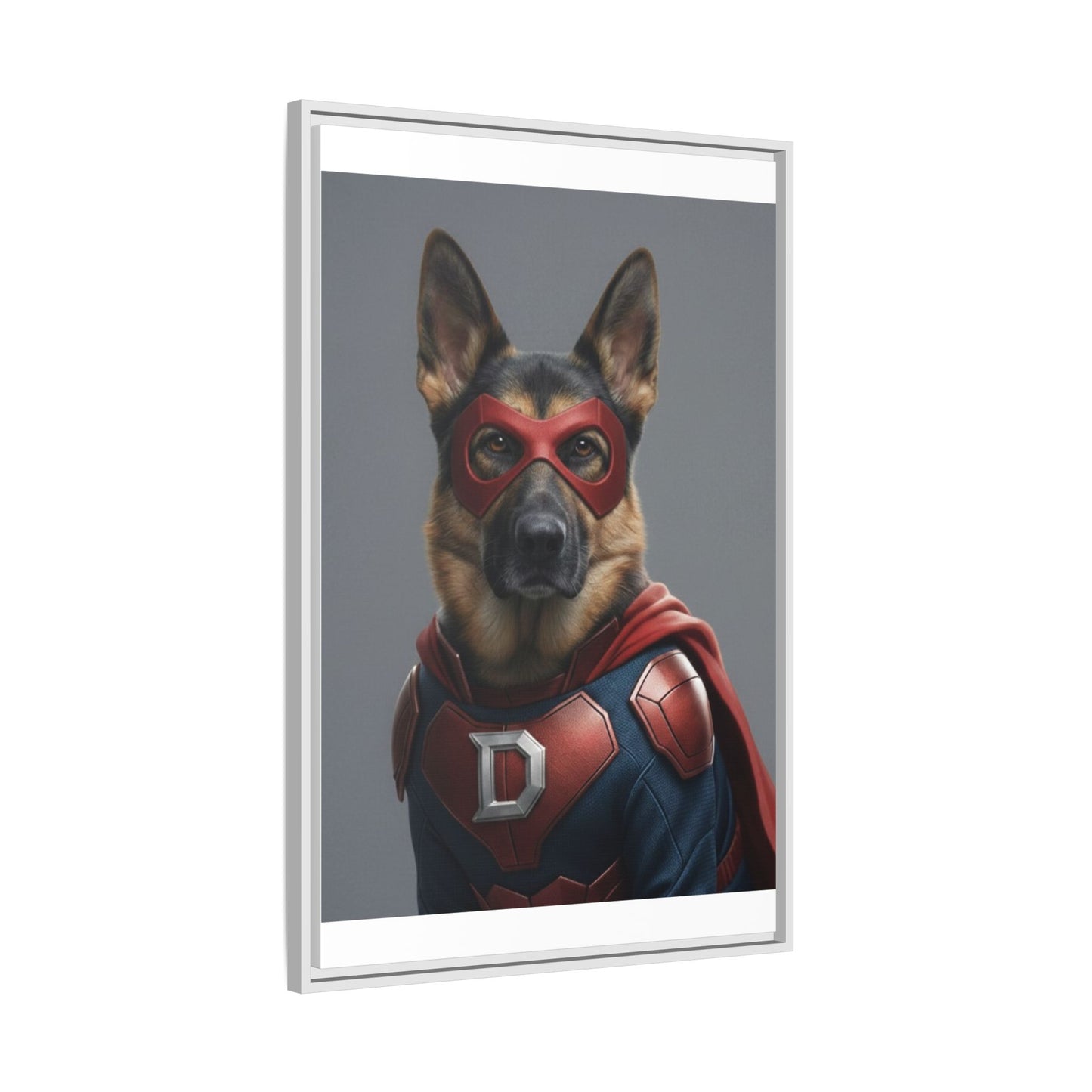 Superhero German Shepherd Dog Art Print