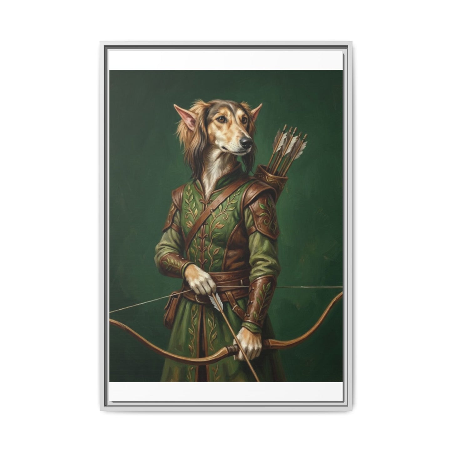 Archer Dog Matte Canvas Print