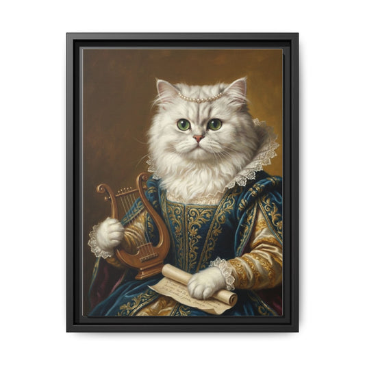 Regal Cat Portrait Matte Canvas Print