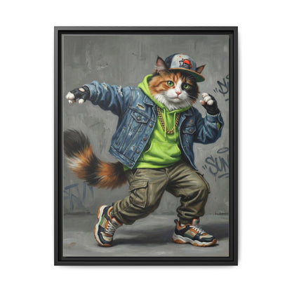 Dancing Cat Canvas Art