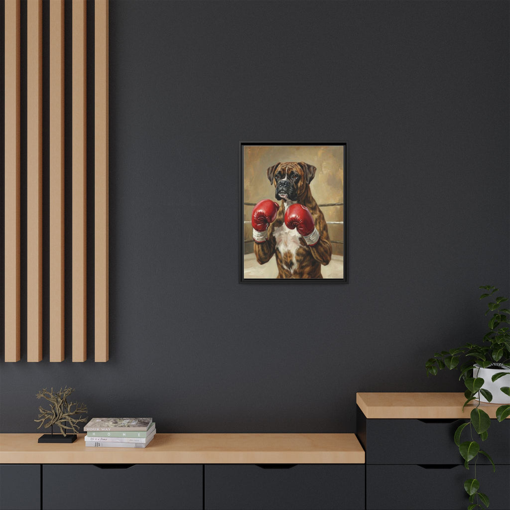 Boxer Dog Canvas Print — Framed Matte Wall Art