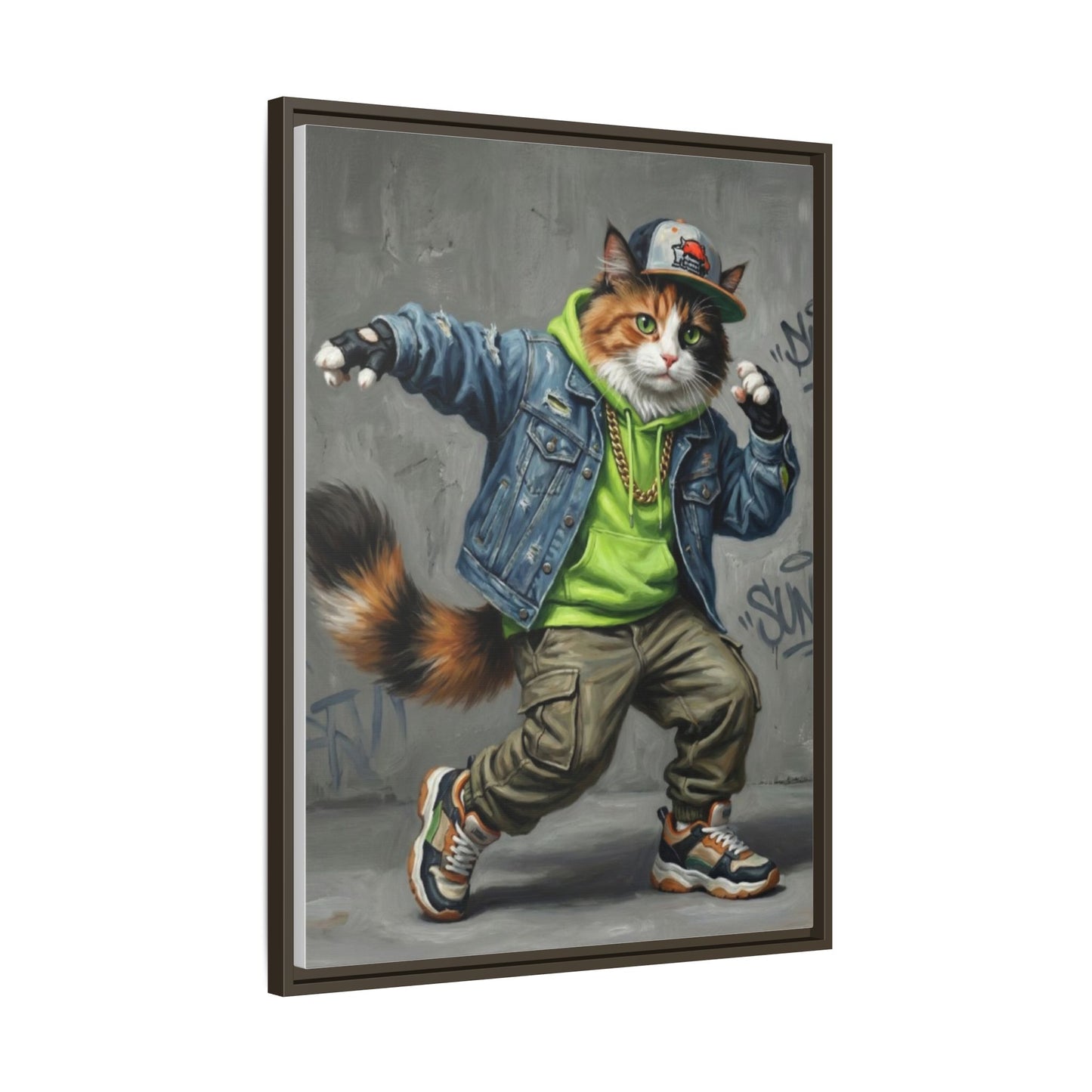 Dancing Cat Canvas Art