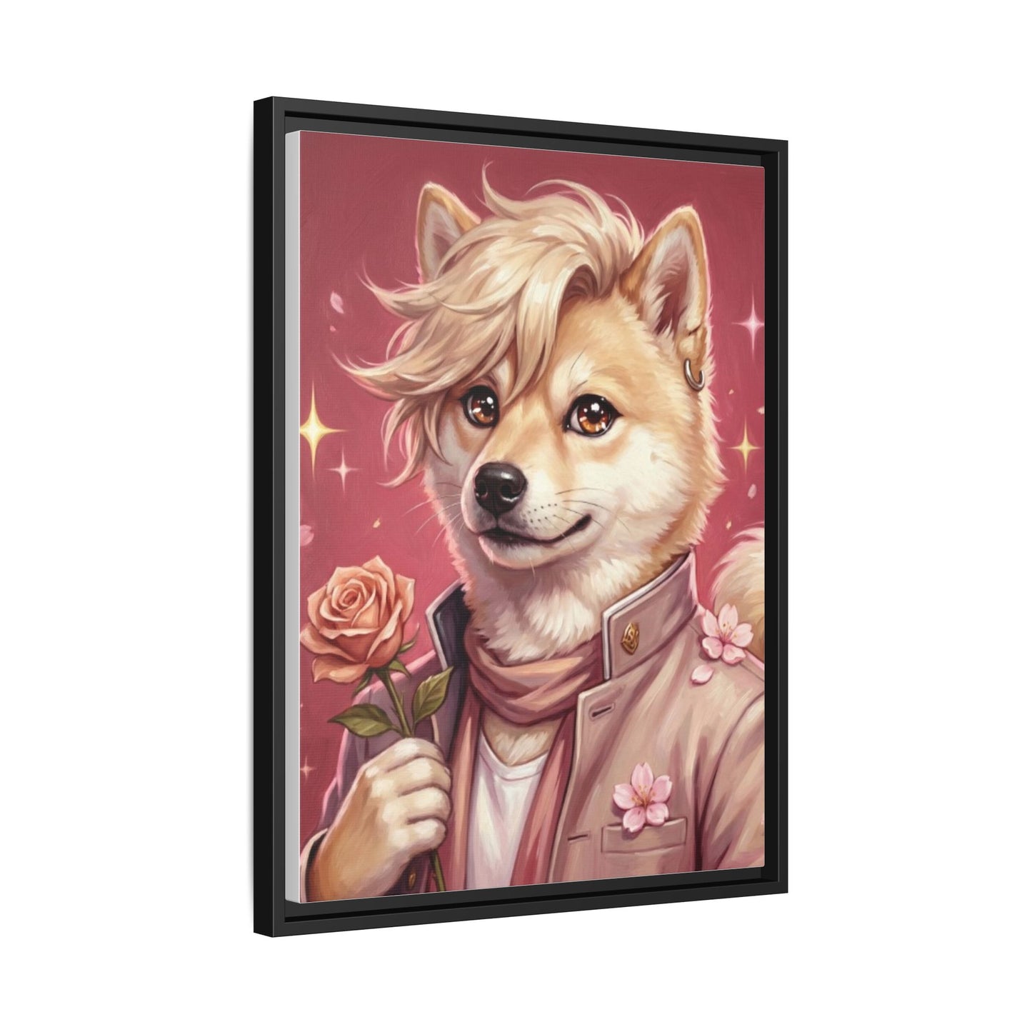 Romantic Shiba Portrait Art Print