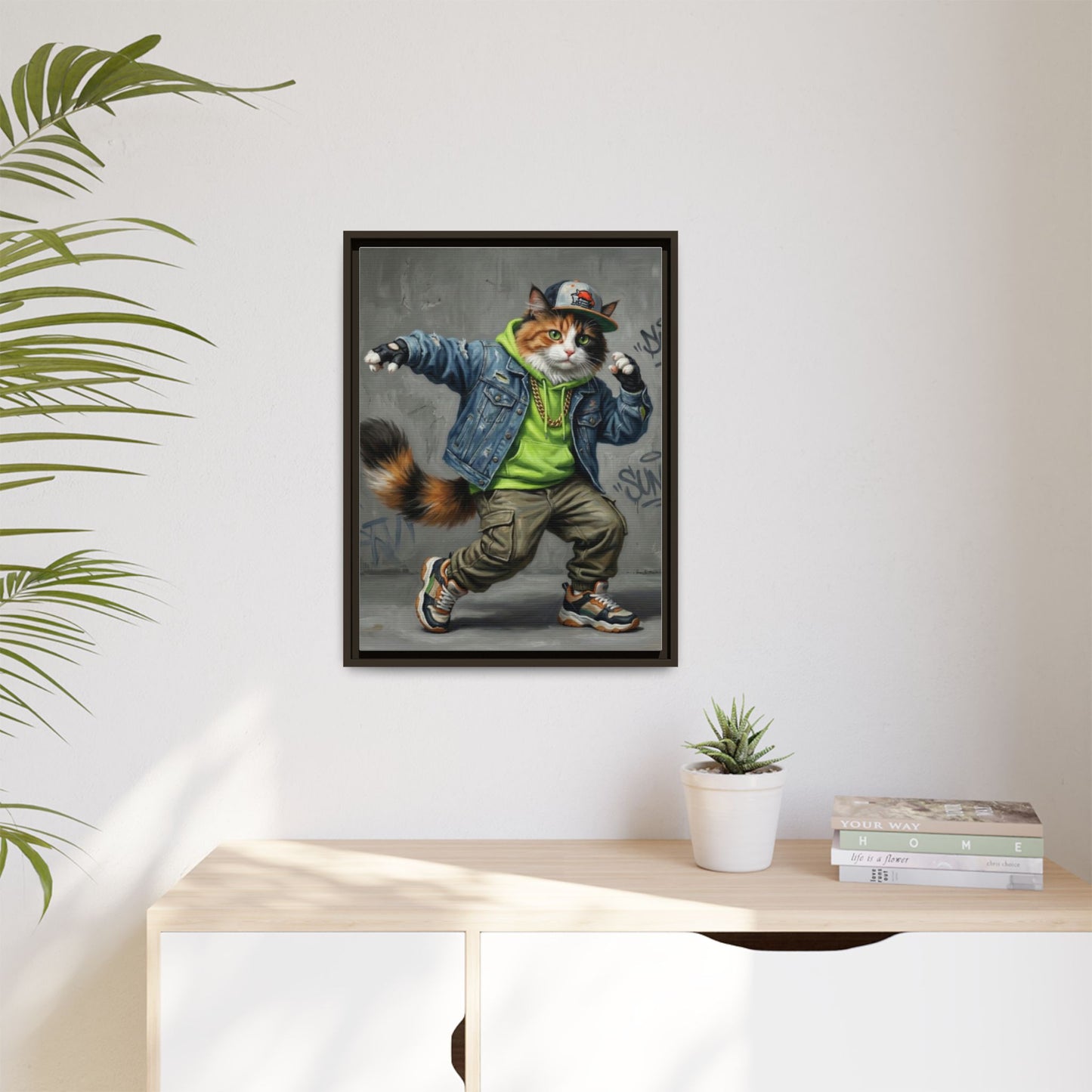 Dancing Cat Canvas Art