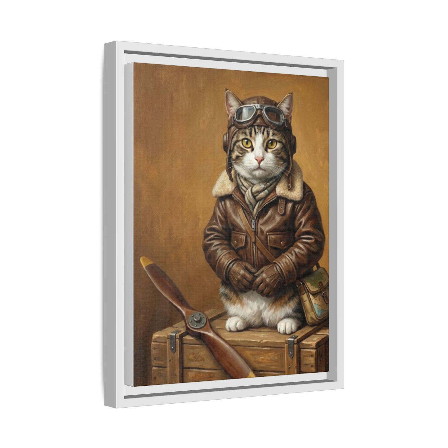Pilot Cat Canvas Art