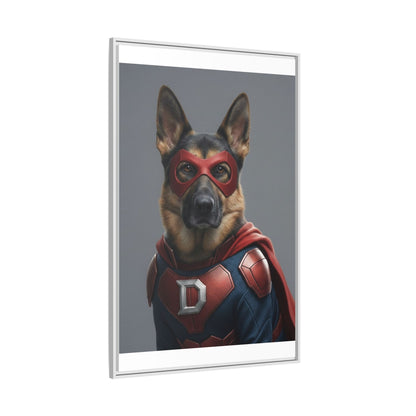 Superhero German Shepherd Dog Art Print