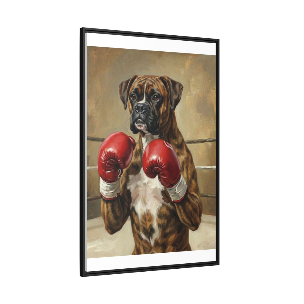Boxer Dog Canvas Print — Framed Matte Wall Art