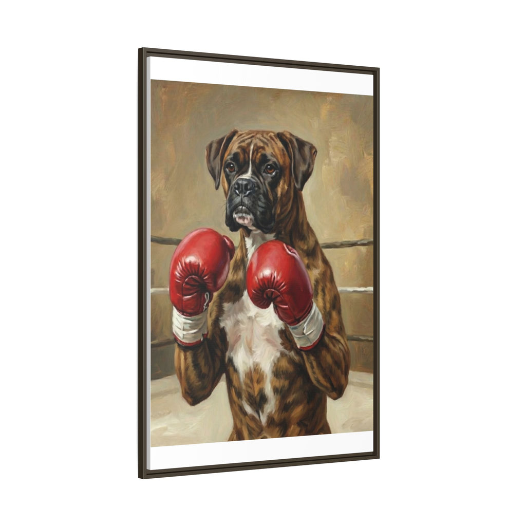 Boxer Dog Canvas Print — Framed Matte Wall Art