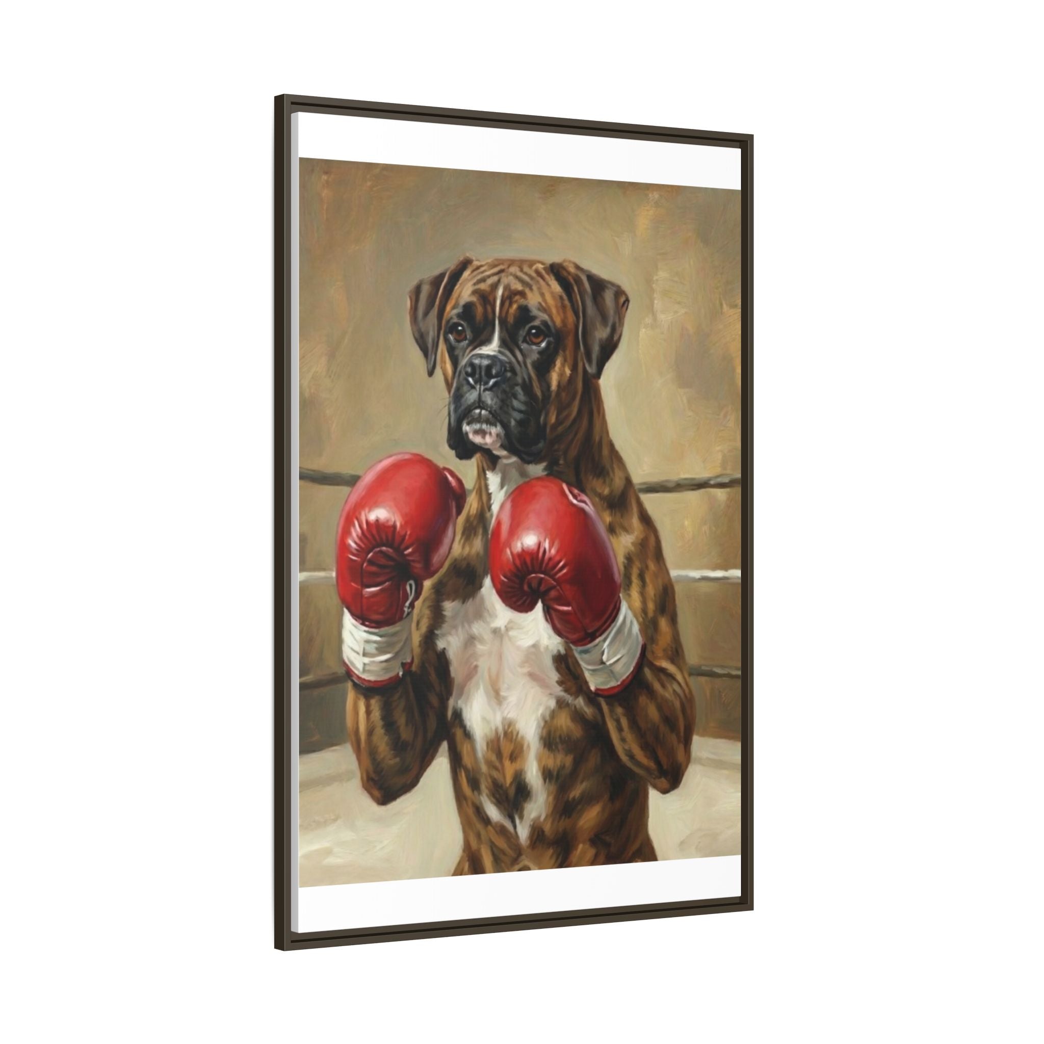 Boxer Dog Canvas Print — Framed Matte Wall Art