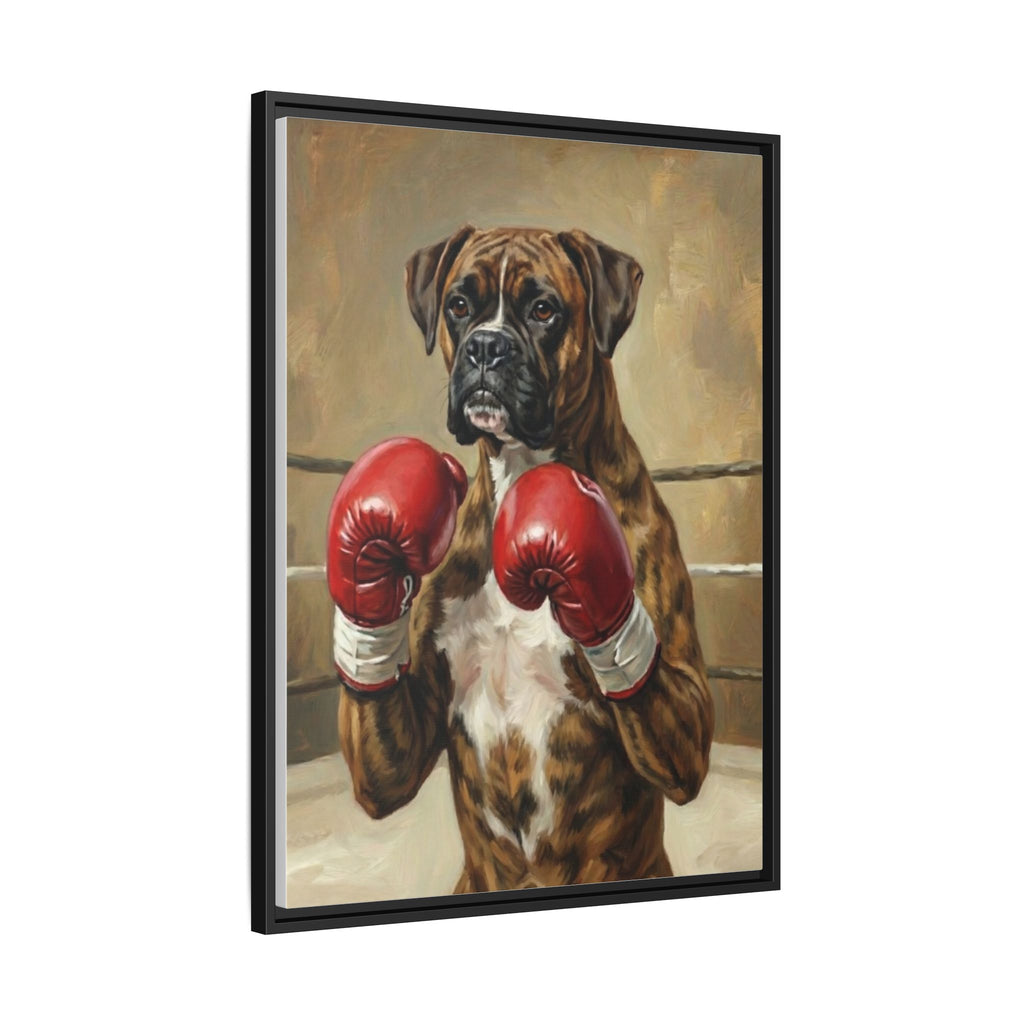 Boxer Dog Canvas Print — Framed Matte Wall Art