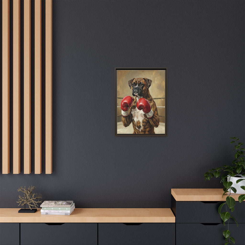 Boxer Dog Canvas Print — Framed Matte Wall Art
