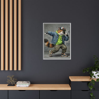 Dancing Cat Canvas Art
