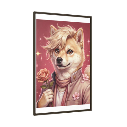 Romantic Shiba Portrait Art Print