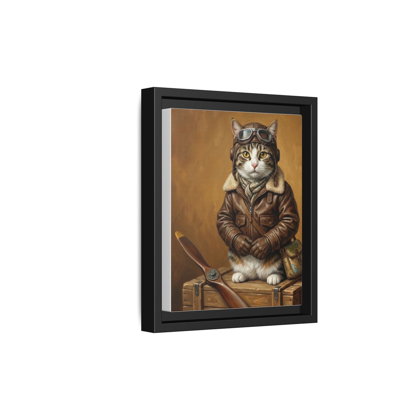 Pilot Cat Canvas Art