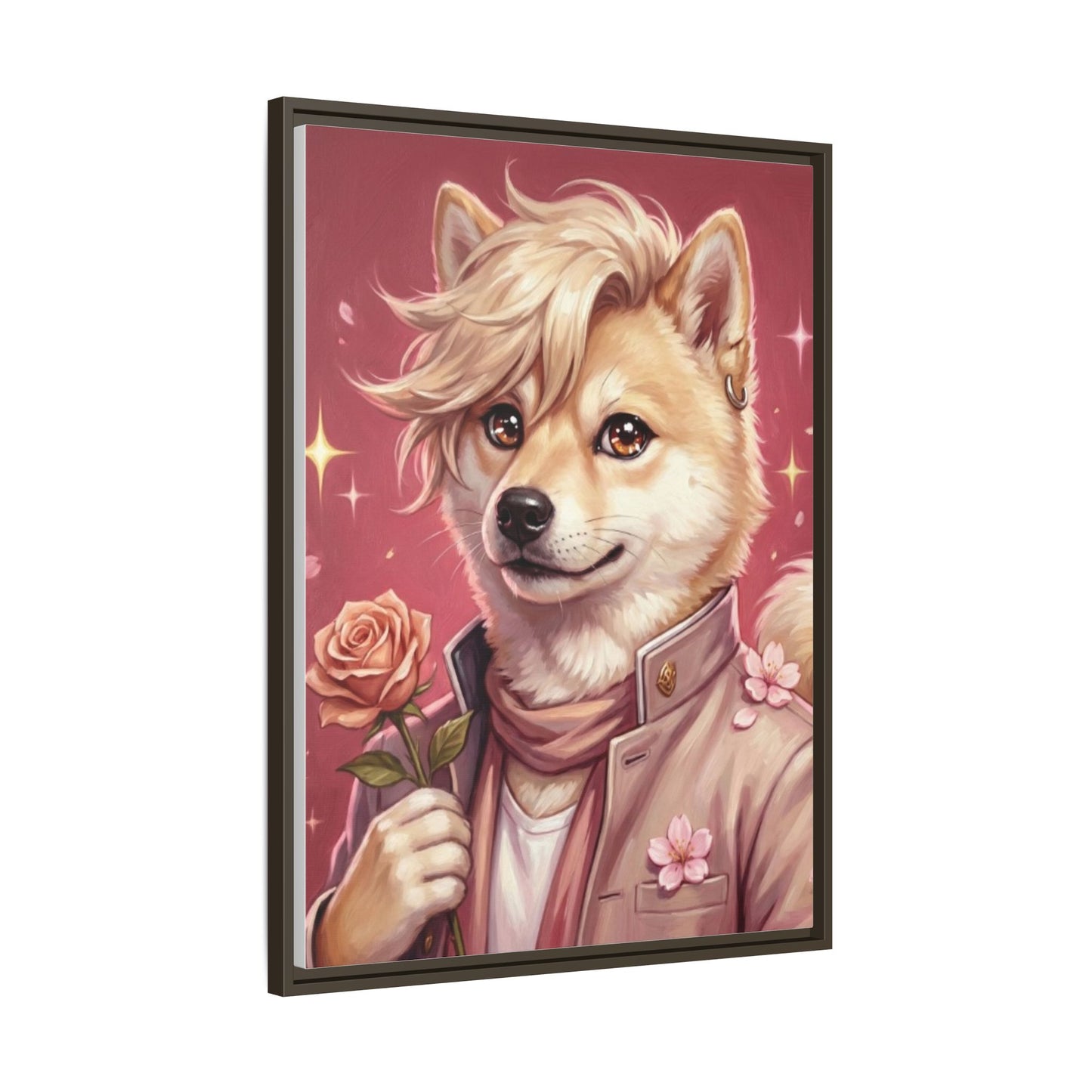 Romantic Shiba Portrait Art Print