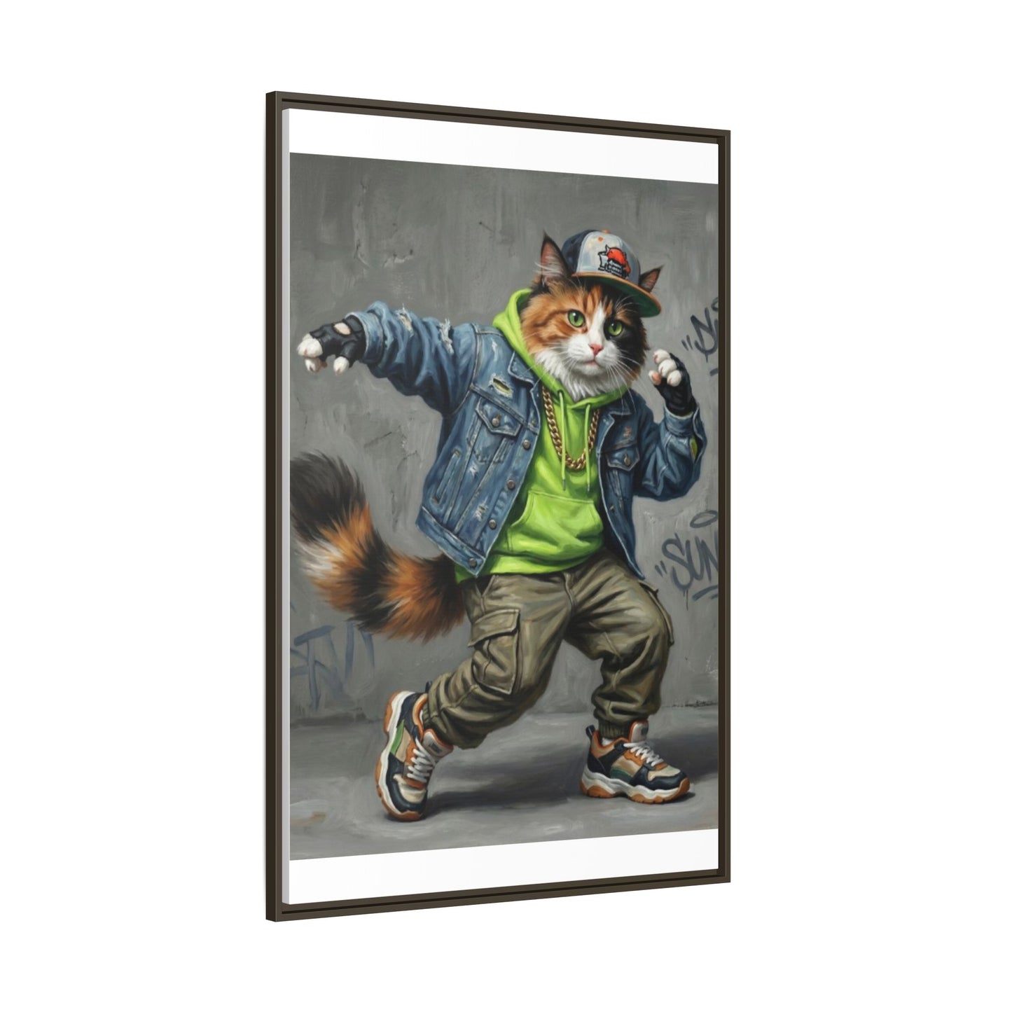 Dancing Cat Canvas Art
