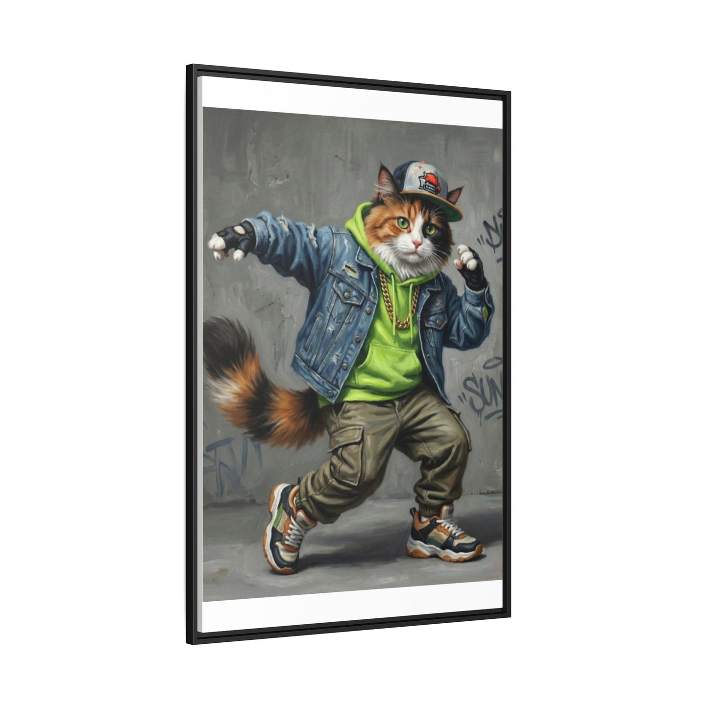 Dancing Cat Canvas Art