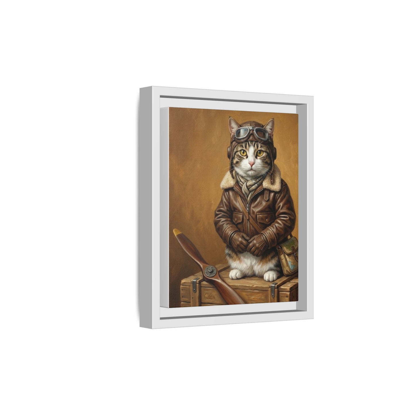 Pilot Cat Canvas Art